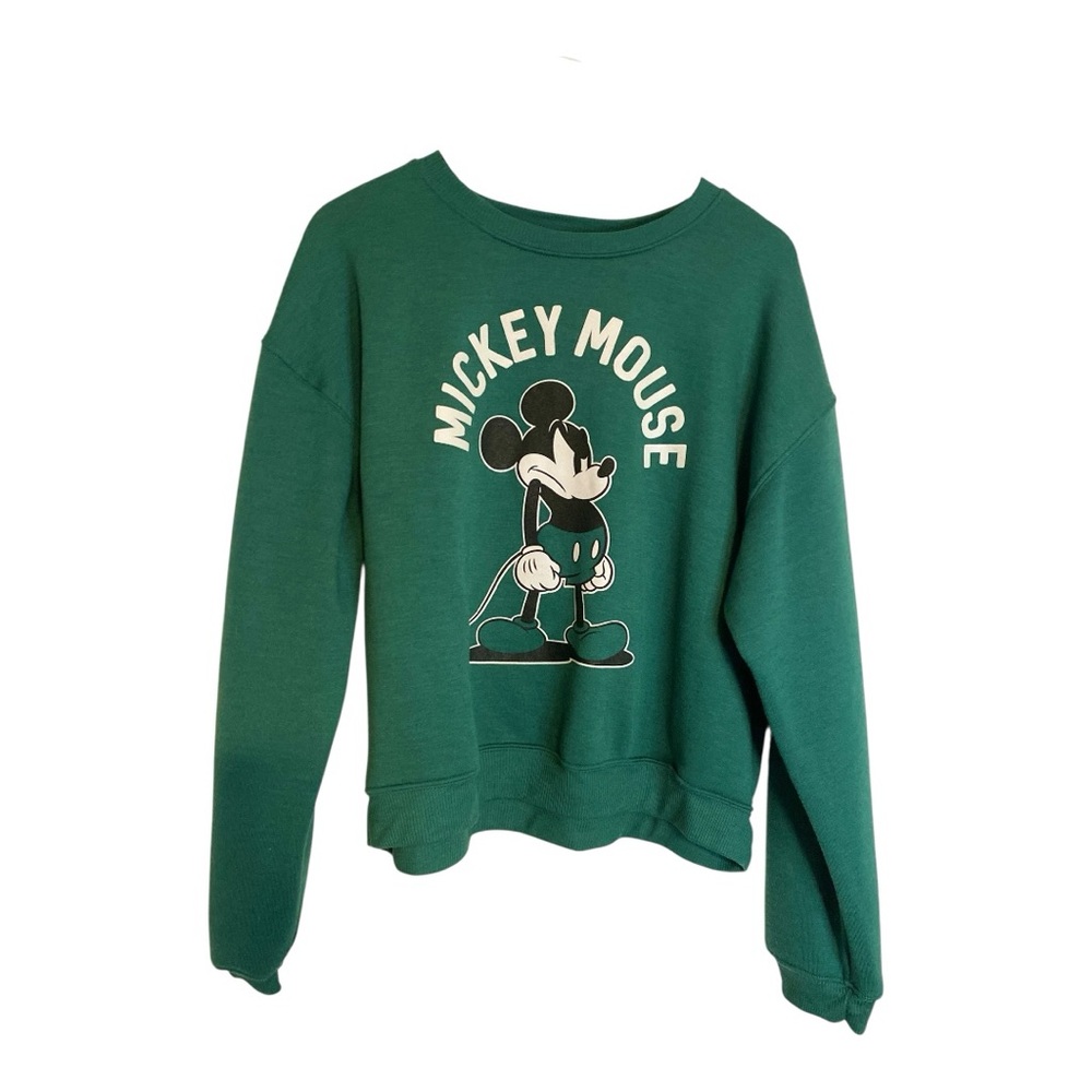 Disney Green Mickey Mouse Sweatshirt Size L